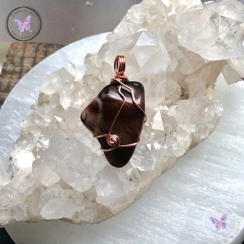 Red Tiger Eye Tumble Stone Pendant